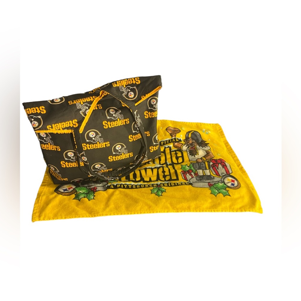 Pittsburgh Steelers Cotton Print Purse and Official Myron Cope’s Terrible Towel